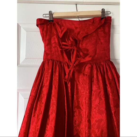 Jewel Tone Red Ball Gown/ Vampire/ Goth/ Royalty Halloween Costume - Picture 3 of 5